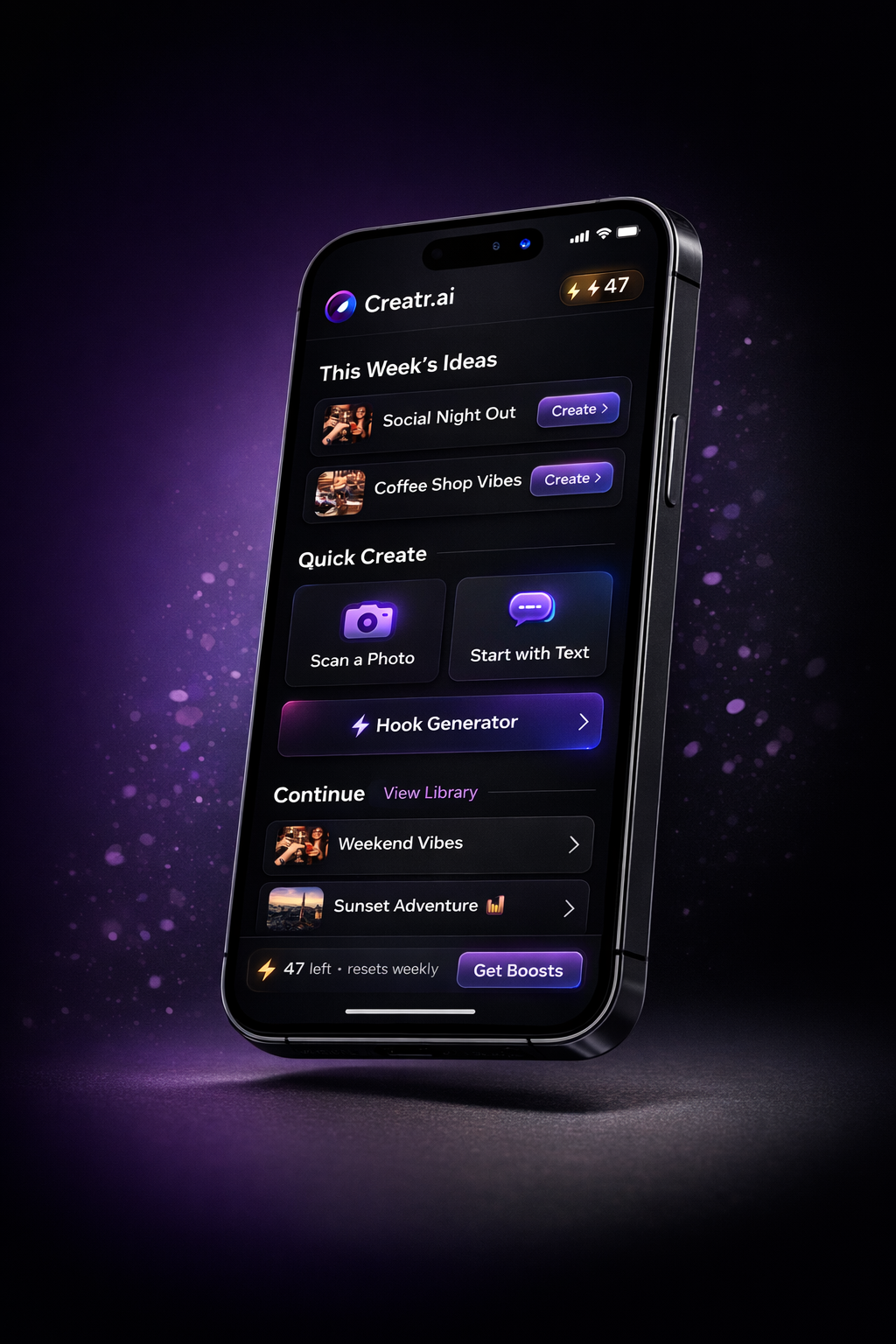Creatr.ai App Screenshot